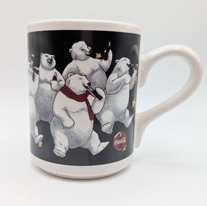 Coca-Cola Bears Christmas Mug 1996, By Gibson, Trademarked, retired, vintage EUC